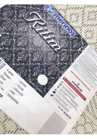 Merinos Halı Ritim 773338 060 Serisi Salon Oturma Yatak Odası Halısı Krem