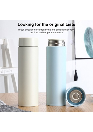 500ml 316 Paslanmaz Çelik Termos Bardak Şık Bardak Beyaz