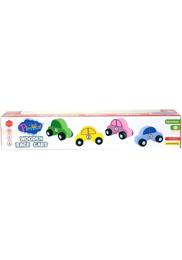 380-Ony Onyıl Playwood Ahşap    Yarış Arabası 4'Lü