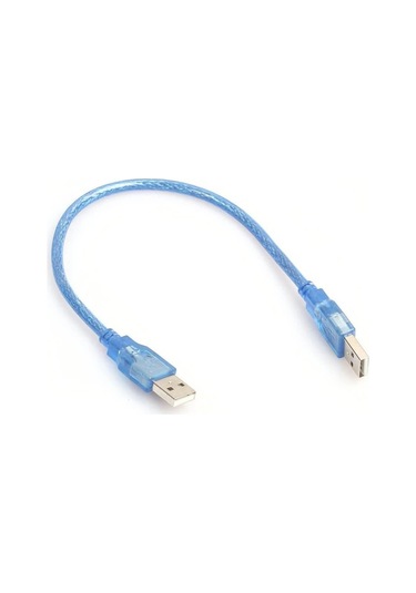 30cm - Usb 2.0 Erkek Erkek Kablo - Iki Ucu Usb Kısa Kablo