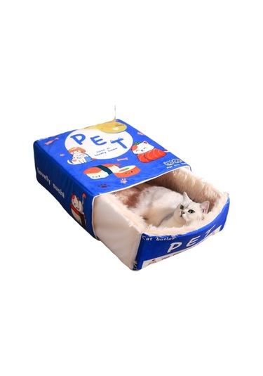 Geeroyoo Tamamen Kapatılmış Bisküvi Kutusu Kedi Yatağı Güvenli Japon Stil