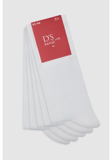 Ds Damat Beyaz 5'li Çorap 4hf16ortcst05 Beyaz