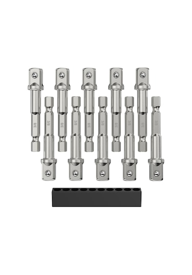 Gajeena 1/2" Çelik Bilyeli Soket Adaptör Seti - 10 Parça Yüksek Kalite Ve Geniş Kullanım Alanı İle Mekanik Ve Ev Tamirleri İçin İdeal