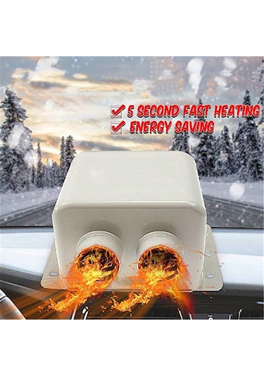 Çift Çıkışlı Araç İçi Cam Buğu Çözücü Isıtıcı Fan 12v-800w Size-12V-800W