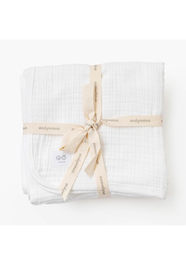 Bebek Battaniye Blanket 105x120 Muslin Home Ac25870 Beyaz