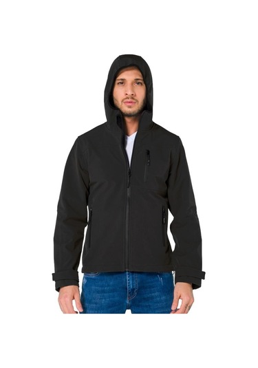 Endüstri Giyim Şensel Softshell Mont Siyah (91E2550) Su Itici Rüzgar Geçirmez