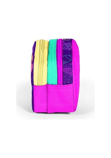 Coral High Kids Mor Pembe Dondurma Desenli İki Bölmeli Kalem Çantası 12088