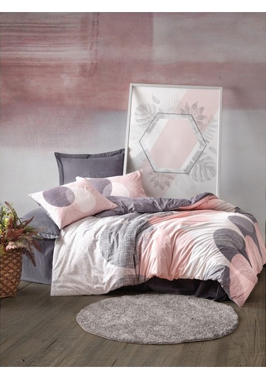 Cotton Box Çift Kişilik Ranforce Nevresim Takımı Leron Gri