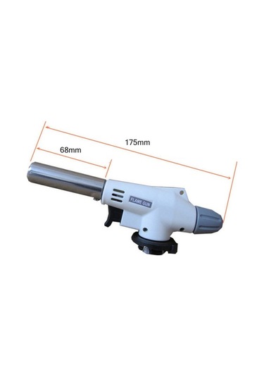 Pazly Kalem Gazlı Barbekü Alev Tabancası Seramik Beyaz, 1350 C, Rüzgarı Geçirmez, Uzun Süre Çalışır, 360 Derece Ateşleme Beyaz