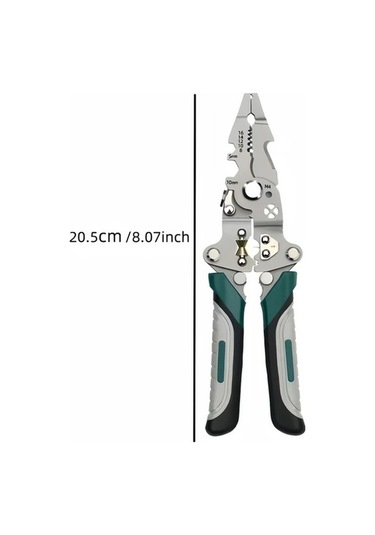 Fastbuy Green Tel Düzenleyici Pense - Katlanır Elektrikçi Aleti, Sıkma Kesme, Cıvata Anahtarı