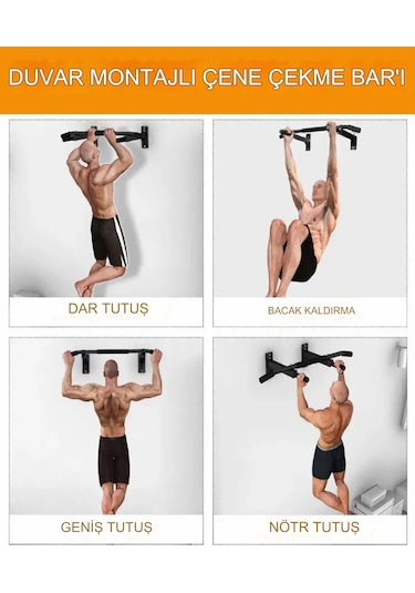 Raiden Duvar Barfiksi Duvara Monte Barfiks Çekme Aleti Kapı Barfix