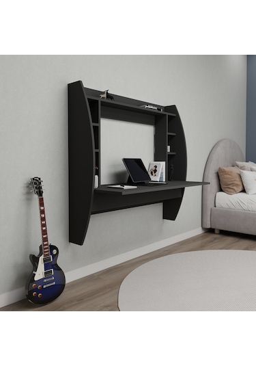 Arnetti Buğlem Duvara Monte Çalışma Bilgisayar Masası Antrasit
