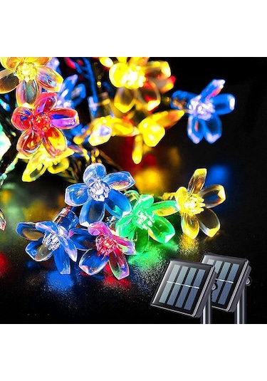 Güneş Enerjili Led Bahçe Aydınlatması 5m Renkli Kiraz(RGB)  Solar Diğer