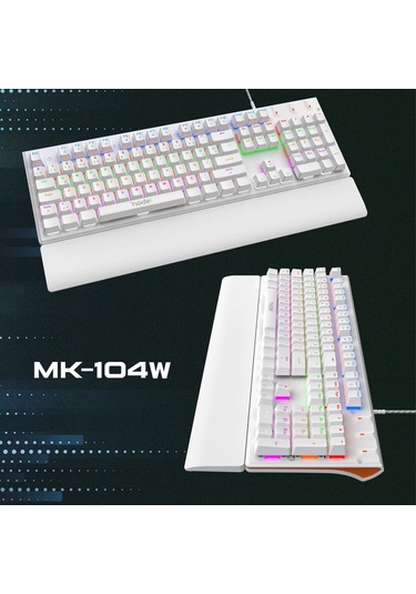 Node Game Nova Nd-mk-104br Rainbow Aydınlatmalı Oyuncu Gamer Gerçek Mekanik Işıklı Klavye