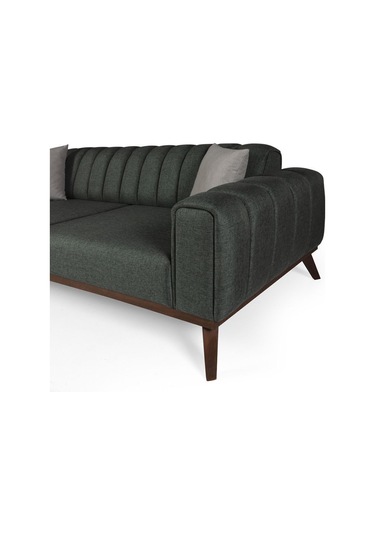 Velar Yataklı Kanepe Keten Yeşil Yeşil