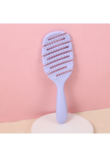 Singree Mavi Ev Kullanıma Uygun Pürüzsüz Saçlar İçin Taşınabilir, Kafa Üstünü Hacimlendiren Ve Kafa Derisini Masaj Eden Delikli Tarak