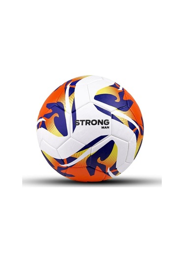 Strongmen 4 Astarlı Suni Deri Sert Zemin Halı Saha Futbol Topu No:5 Bsf-8000 Beyaz Saks Turuncu