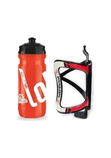 Elite Loli Bisiklet Matara - Suluk 550 Ml Performance Bisiklet Matarası Kafesi Kırmızı Kırmızı - Beyaz