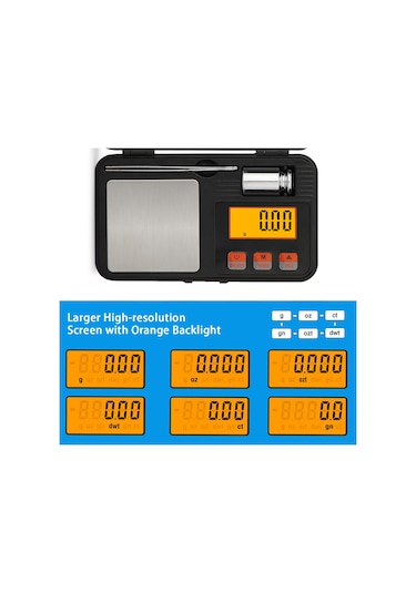 Yüksek Hassasiyetli Profesyonel Dijital Miligram Ölçeği 200g/0.01g Taşınabilir Mücevher