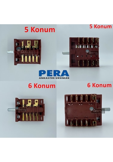 Pera Mekappa Marka Ankastre Fırın Komutatörü - Şalteri - Anahtarı - 422317505