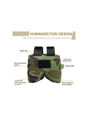 Aubyhe Taraftar Sandıklı Askeri Kamo Silah Desteği Çantası - Yeşil Kamo Dolu Değil