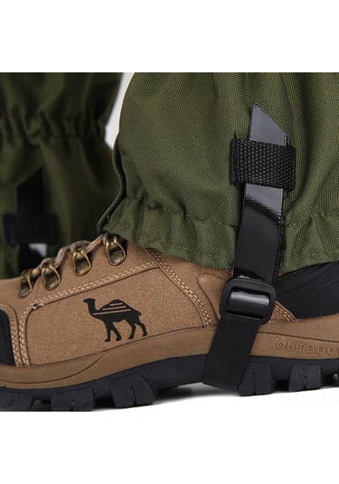 1 Çift Su Geçirmez Spor Tırmanma Legging Çorapları Yürüyüş, Kayak, Avcılık İçin Su Geçirmez Bot Kapağı - Ordu Yeşili Yeşil