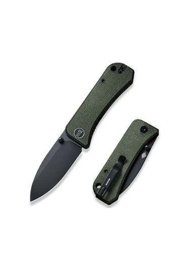 We Knife Banter Green Micarta Handle Black Stonewashed S35vn Blade Kamp Çakı Yeşil