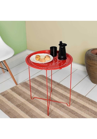 Handy Mate Vergo Tepsi Ve Sehpa - Kırmızı Kırmızı