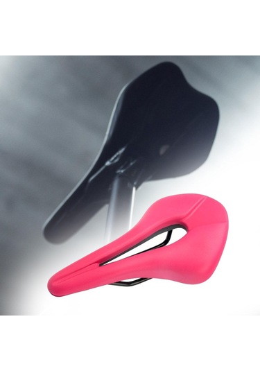 Suntek Bisiklet Eyeri Yumuşak Pu Deri Koltuk Yeni Başlayanlar Pembe