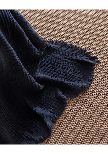 Madame Coco Lucille Çift Kişilik Yatak Örtüsü Lacivert