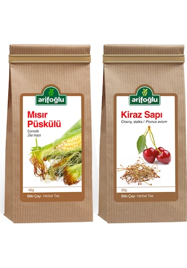 Arifoğlu Mısır Püskülü + Kiraz Sapı Bitki Çayı 2 x 40 G