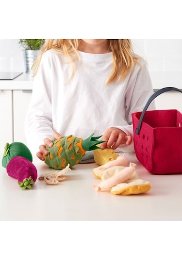 12 Parça Yumuşak-Peluş Çocuk Oyuncak Ikea Mutfak Oyuncak