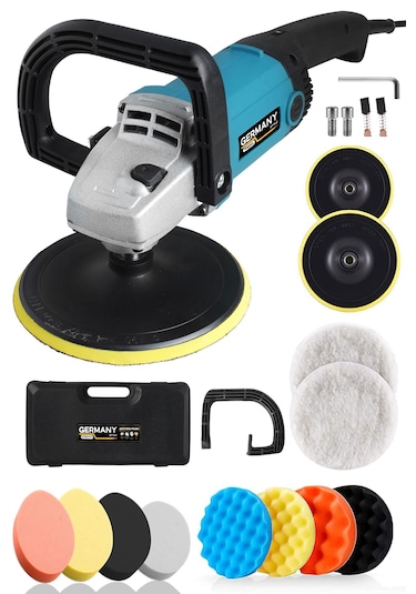 Germany Style 5002 1600W Polisaj Makinesi + 11 Parça Sünger Seti