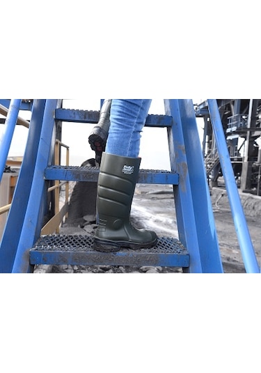 Pollyboot Galaxy Vega Pu Çizme Uzun Polly Boot "Çelik Burunlu"