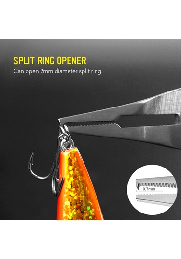 Lemestar Mavi Çok İşlevli Mikro Yem Balıkçı Pensi - Paslanmaz Çelik, 138mm, Kılıf Ve Lanyard İçerir