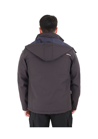 Zenobya Kapitone Softshell Erkek Kaban - Astarlı Antrasit