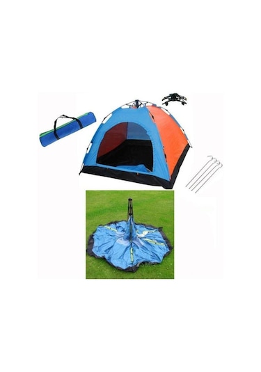 Onetick 4 Kişilik Tam Otomatik Kamp Çadırı 200x200x140 CM Çok Renkli