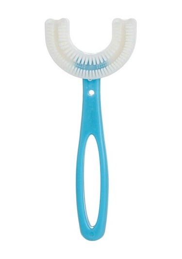 Pazly--u Şeklinde Diş Fırçasıu Şeklinde 2-12 Yaş Yumuşak Kıllı Silikon Ağız Temizleme Fırçası