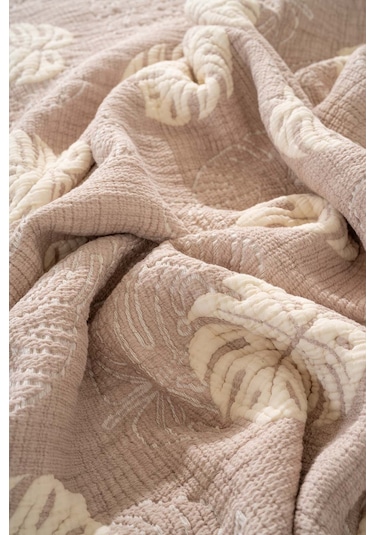 Forest Bej Çift Kişilik 3 Parça 240x260 Cm Pike Takımı Daily Set Bej