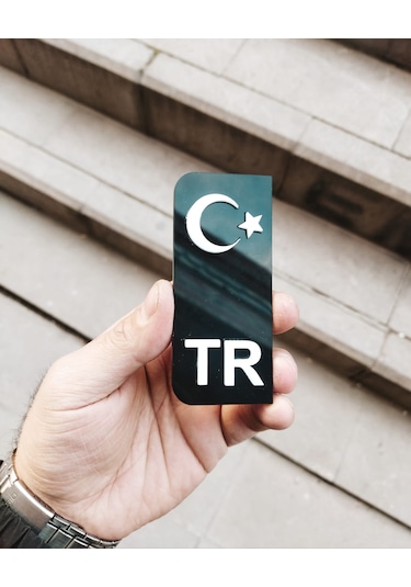 Plaka Tr Yazısı 3d Kabartma Siyah 2 Adet