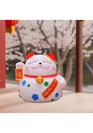 Dolıty Şanslı Kedi Kumbara Para Değişimi Pot Porsperity 16cmx14cmx17cm