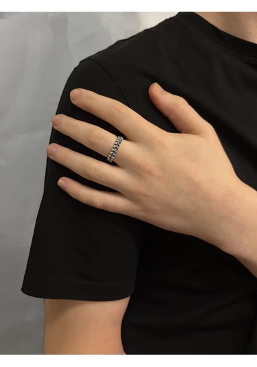 Serebranyj Dom 925 Gümüş Yüzük "kulaklık" Ortodoks 137778485 Gri