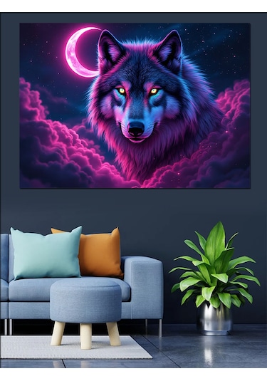 Parlayan Gece Kurdu Dekoratif Kanvas - Mdf Ahşap Tablo