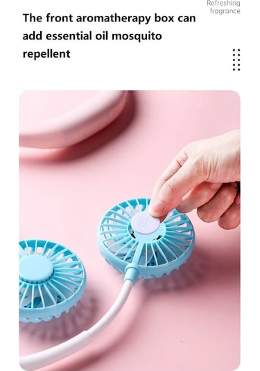 Aromaterapi Difüzörlü Usb Fan, Elektrikli Fan Siyah,