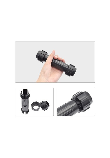 Shineyee Kano Ve Tekne Dalgalarını Güçlü Bağlayan Abs Malzeme Lüx Konnektörler 2 Adet - İç Çap 2.9 Cm, Dış Çap 3.5 Cm Siyah