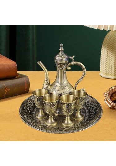 Suntek Şarap Pot Seti Avrupa Çay Yemek Odası Düğün Hediyesi Bronz