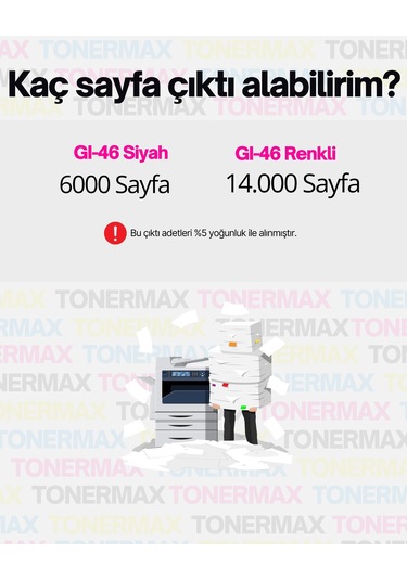 Canon Gı-46 Uyumlu Mürekkep Takım / Canon Maxify Gx6040 / Gx6050 / Gx7040 / Gx7050 / Gx7055