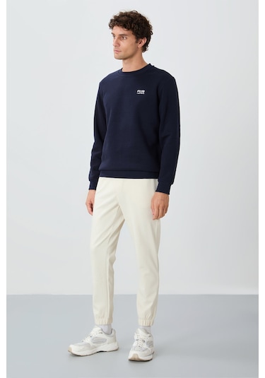Tommy Life Omar Lacivert Şardonlu Erkek Sweatshirt - 88137 Lacivert