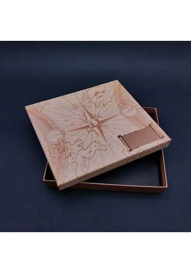 Kutu Pusula Temalı Hediye Kutusu