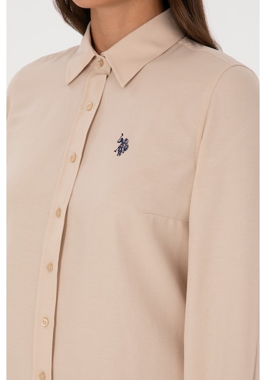 U.s. Polo Assn. Kadın Kum Gömlek Basic 50316711-vr085 Kum